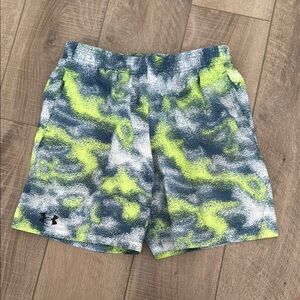 Under Armour Athletic Blue and Green Shorts